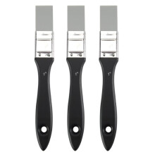 3X Siliconen Color Shaper Brush Brede Stevige Platte Siliconen Verfborstel Flexibel Acryl en Water Gebaseerd Tekengereedschap, 1 Inch