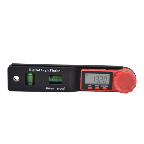 Digital Angle Ruler 0-200 with Bubble Level, 180mm Protractor 1