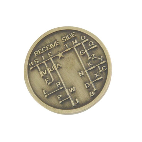4X CW Morse Code Commemorative Coins CW Training Coin Morse Code Training Coin for Novice Radio Enthusiasts 2