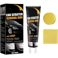 Car Scratch Remover Kit with Wax Sponge and Wipe, Quick Scratch  for Deep Paint Scratches, 3 PCS