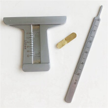 2X Car Tire Pattern Measuring Ruler Stainless Steel Inspection Ruler Pattern Depth Inspection Vernier Caliper Tools