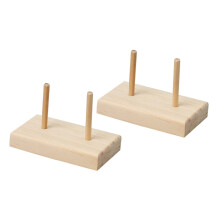 Wooden Thread Spool Holder Rack for Embroidery Floss Organizer with Stable Base and MultiSpool Capacity