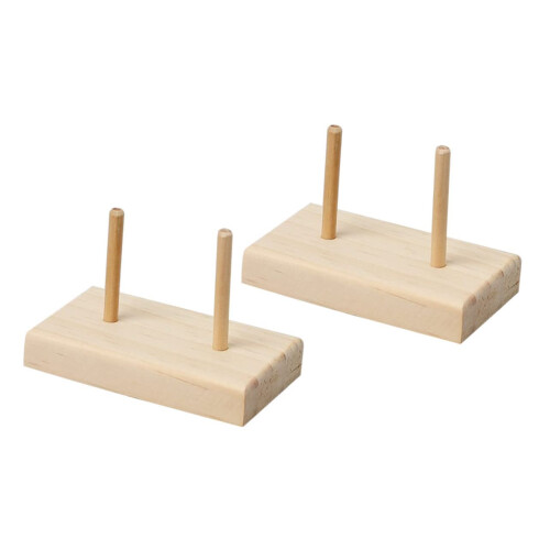 Wooden Thread Spool Holder Rack for Embroidery Floss Organizer with Stable Base and MultiSpool Capacity