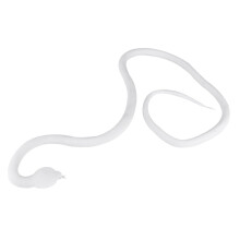 Realistic White Cobra Prank Toy with Cobra Hood and Flexible Design for Halloween and Parties