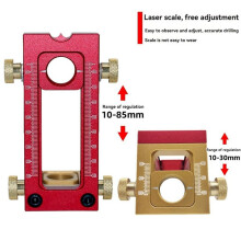 2 in 1 Drill Guide Doweling Jig Bed Cabinet Screw Punch Locator Woodworking Hole Drill Bit Set 5-Hole 6/8/10/12/15mm