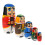 HandPainted Wooden Russian Nesting Dolls Set, 5 Layer Nutcracker Design, Bright FadeResistant Colors 1