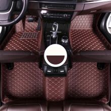 Car Floor Mats for Honda Civic Si 20192020, All Weather Leather AntiSlip Set, Coffee Color