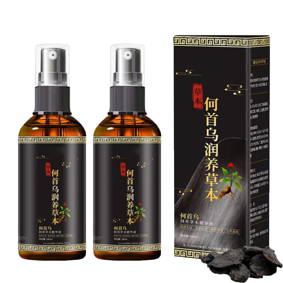 Grey Hair Darkening Spray With Saffron And Polygonum, Hair Cover, Gradual Color And Root Strengthening