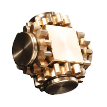 Brass Gear Fidget Spinner for Adults Quiet Precision Spin Stress Relief Handheld Metal Gyro