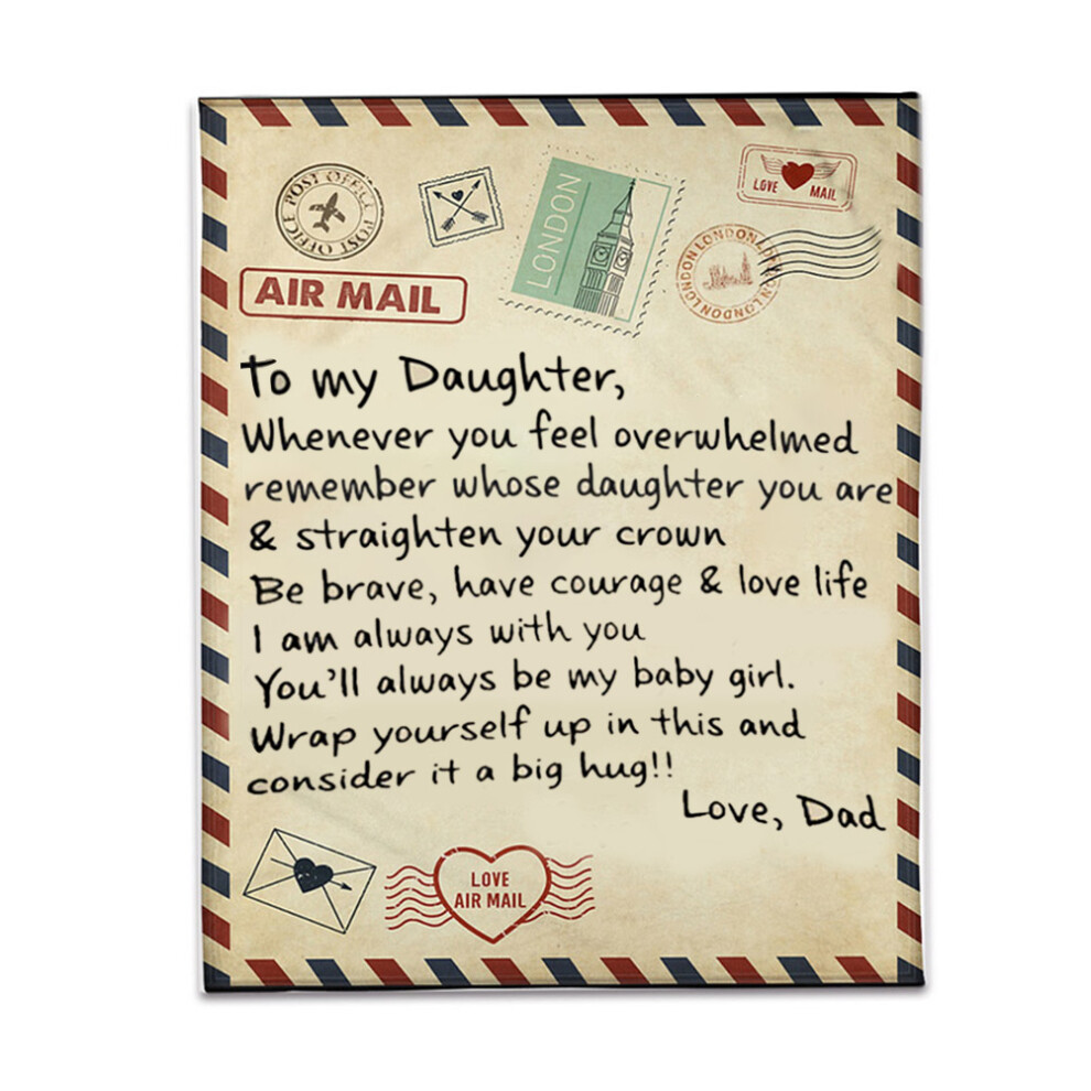 Fleece Blanket for Daughter Air Mail Flannel Quilt 130x150cm or 150x200cm