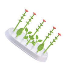 Baby Bottle Drying Rack with Drip Tray, Flower Pegs, AntiSlip Base, Quick Drain Countertop Stand