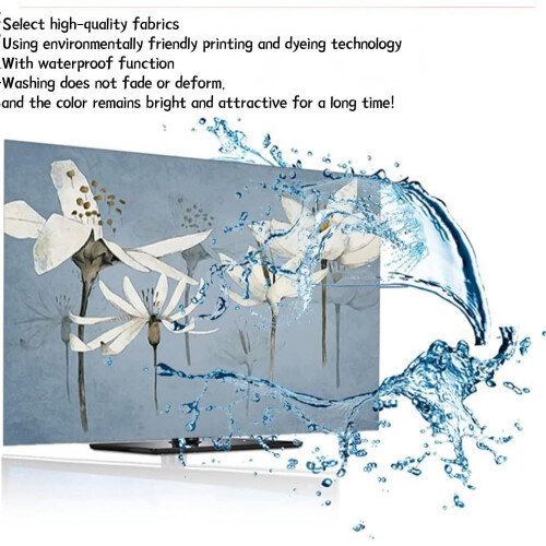 TV Dust Cover 3280 Inch Stretchable Elastic Fit Floral Pattern Screen Protector Dustproof Decorative 1