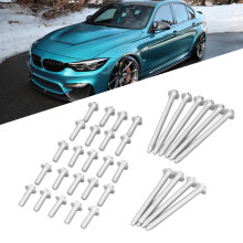 33pcs Aluminum Oil Pan Bolt Set for BMW 1 Series & X Series