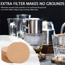 800Pcs Unbleached Percolator Coffee Filters, 3.75In Disposable Coffee Paper Filter, Disc Coffee Filters Wood Color