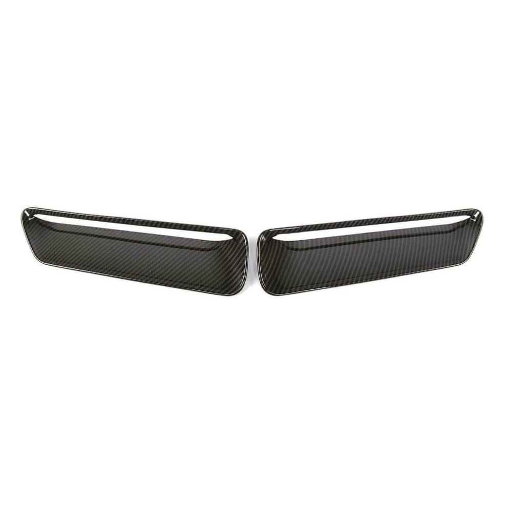 Carbon Fiber Hood Vent Trim 2Pcs Set 20152019 Front Left Right Easy Install Exterior Upgrade For Dodge Challenger Grain 9771547585244