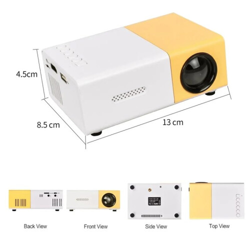 Mini LED Projector 320x240P Compact Pocket Size with USB Audio MultiInterface for Home Movie 1