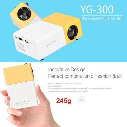 Mini LED Projector 320x240P Compact Pocket Size with USB Audio MultiInterface for Home Movie 2