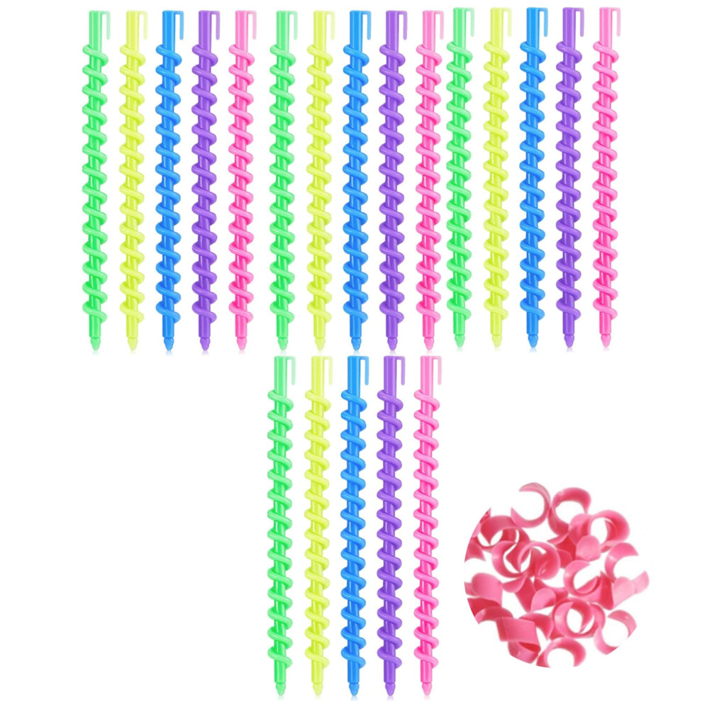Heatless Hair Curlers Spiral Perm Rods for Long Lasting Waves Reusable Styling Set Multiple Sizes
