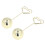 2Pcs Heart-Shaped Iron Table Number Holders, Gold, 8.5x2.5cm 1