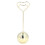 2Pcs Heart-Shaped Iron Table Number Holders, Gold, 8.5x2.5cm 4