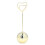 2Pcs Heart-Shaped Iron Table Number Holders, Gold, 8.5x2.5cm 5