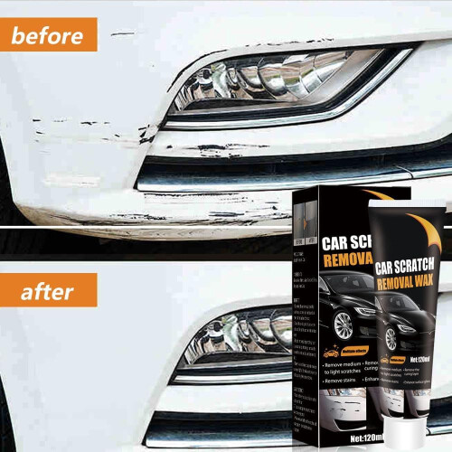 Car Scratch Remover Kit 4Pcs, Fast Deep Scratch  Paste with Polishing Wax and Sponge, PaintSafe Formula 2