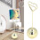 2Pcs Heart-Shaped Iron Table Number Holders, Gold, 8.5x2.5cm 13