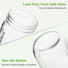 Glass Sealed Jar Fermentation Kit with 64oz Jars, Plastic Lids, Airlocks, Silicone Rings, Grommets & Glass Weights 2 Pcs