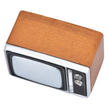 Cute Dollhouse TV Toy Resin & Basswood, Durable, Small & Fun
