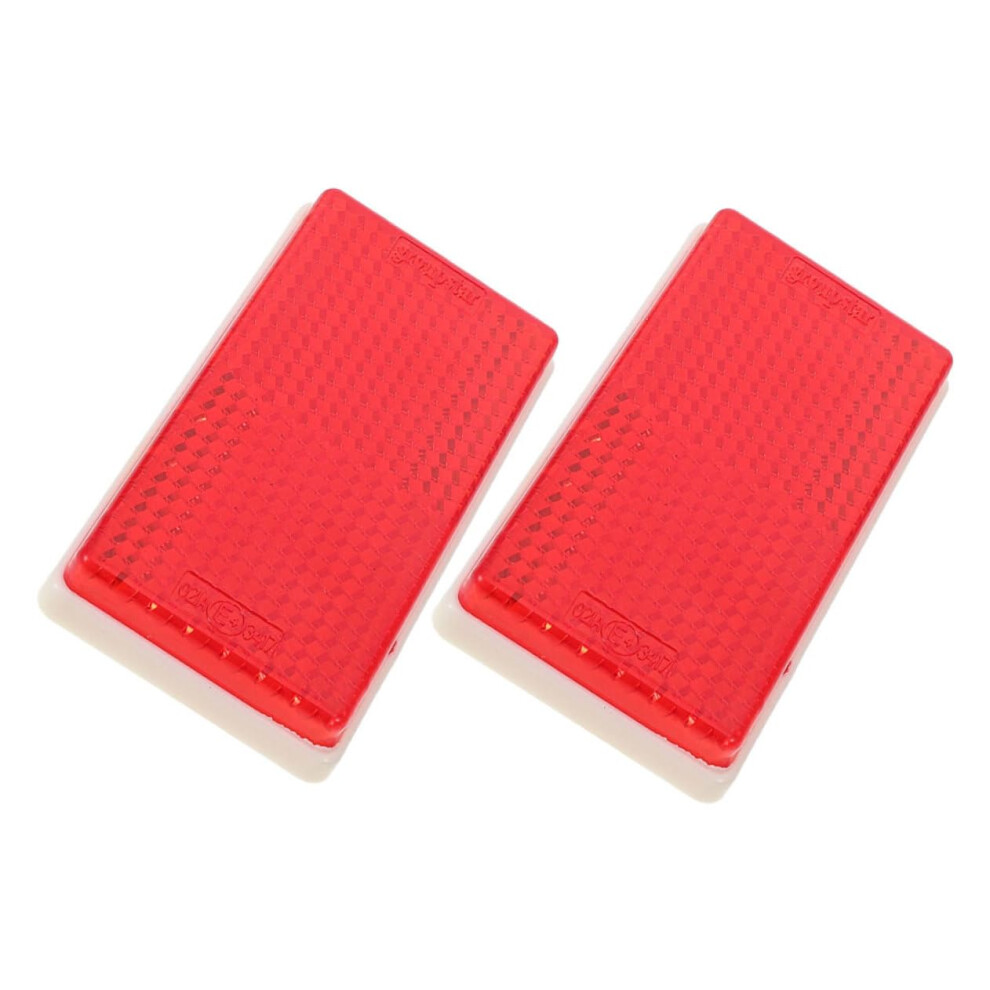 2Pcs Bright Reflective Stickers For Cars And Trailers, Durable Vehicle Reflectors For Safety Red 9330225969709