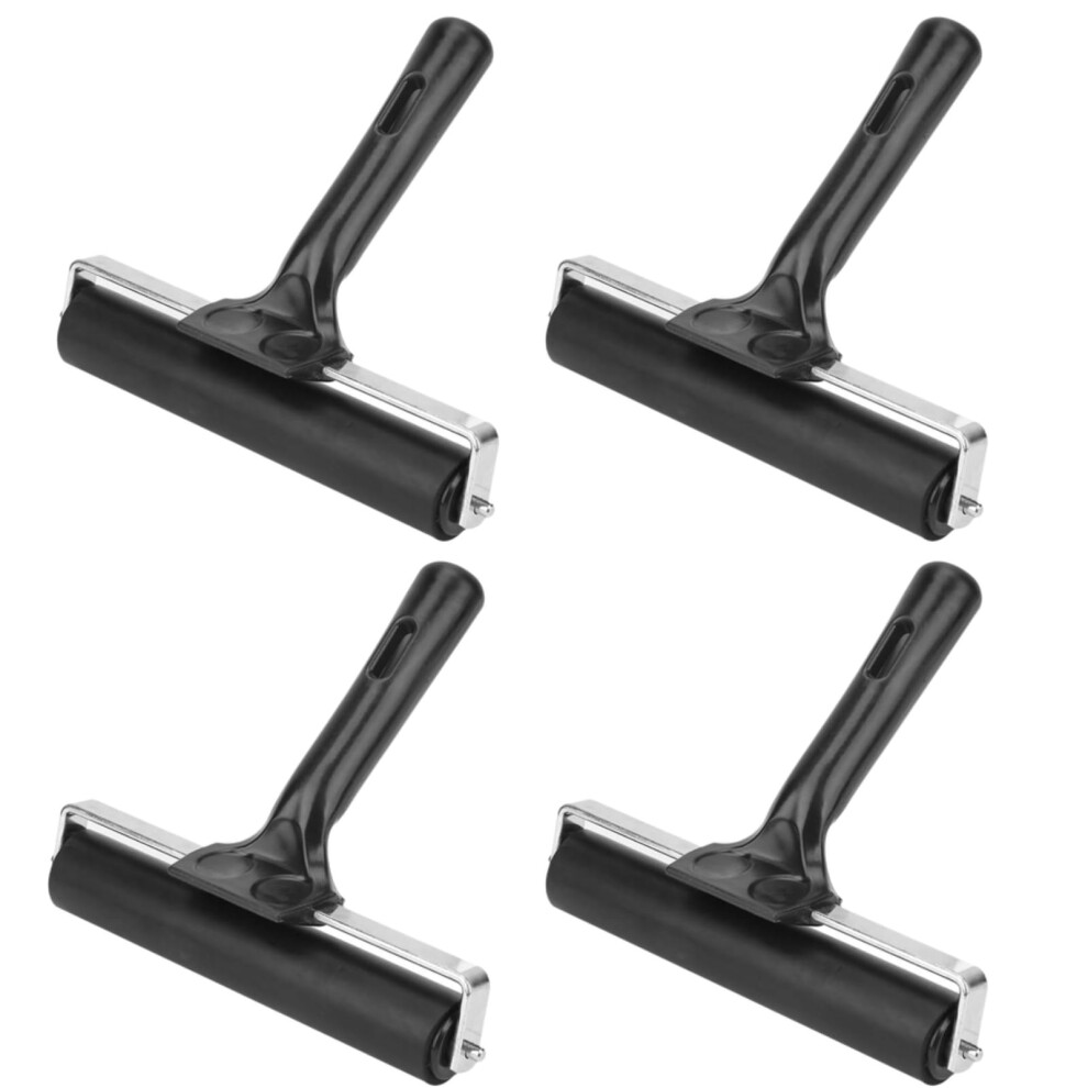 4Pcs Brayer Roller Set, 15Cm Rubber Ink Rollers For Printmaking, Painting, Stamping And Scrapbooking 9092120667974