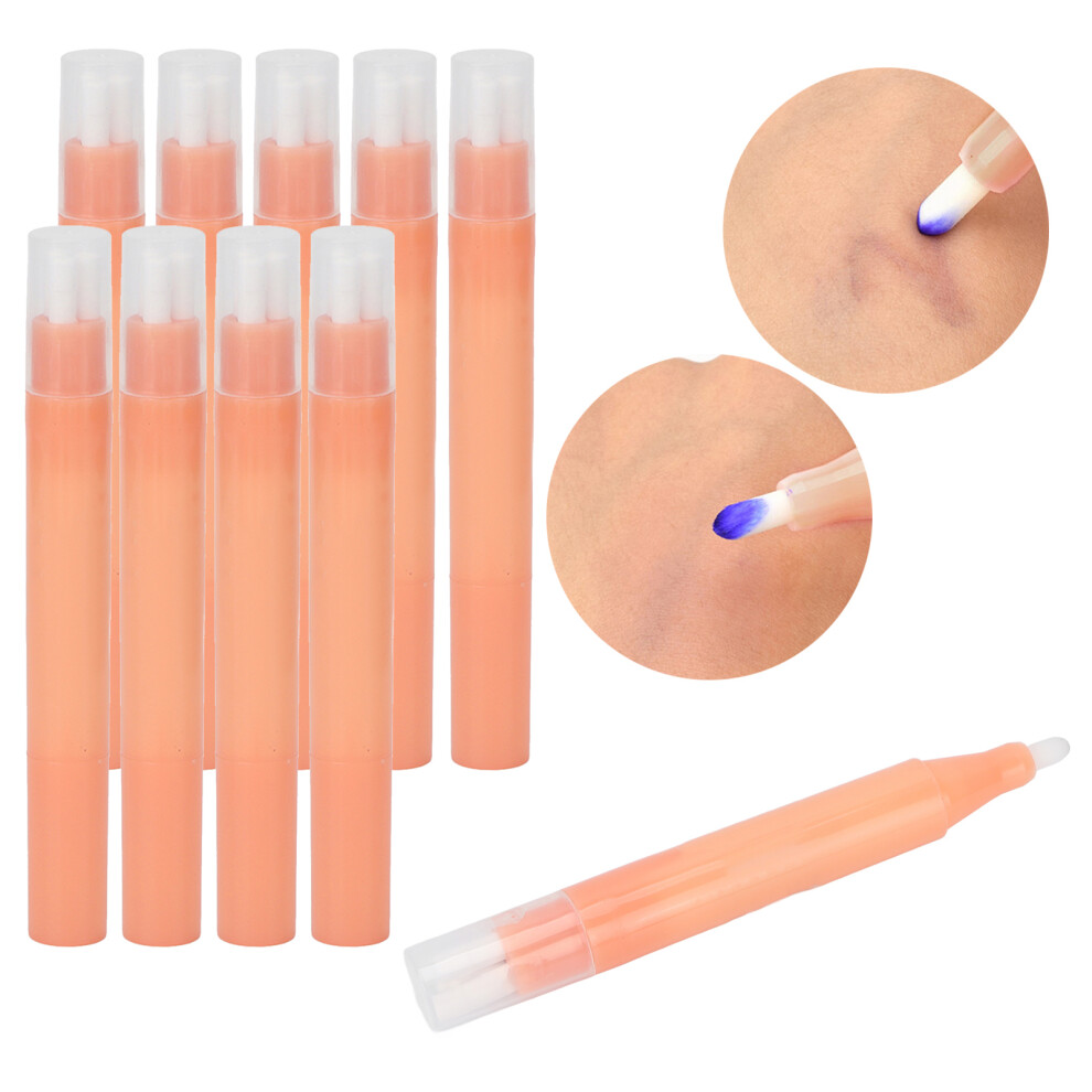 10pcs Tattoo Marker Eraser Brush Remover Pens, 13cm, For Eyebrows & Lip