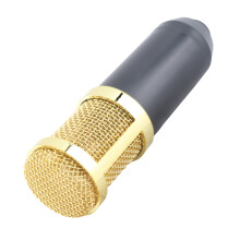 BM800 Wired Condenser Microphone XLR 3.5mm Gold Black