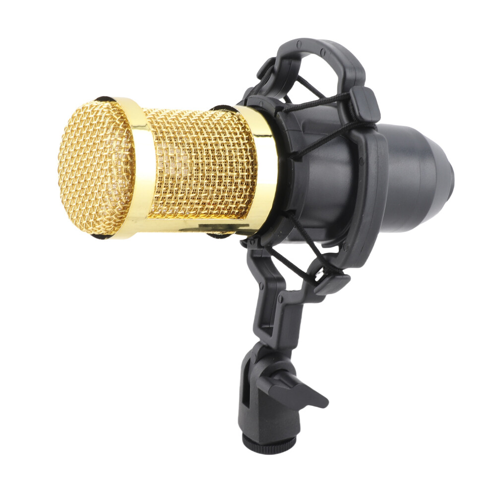Bm800 Wired Condenser Microphone Xlr To 3.5Mm, & Black/Gold 8041376394852