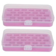 Bobbin Storage Case 28 Slot Clear Plastic Organizer for Sewing and Embroidery Threads Durable