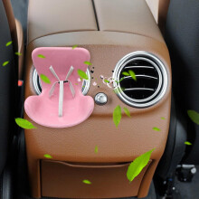 Cute Car Air Vent Diffuser with Sofa Doll, Aromatherapy Car Accessory Ornament, Pink 2PC