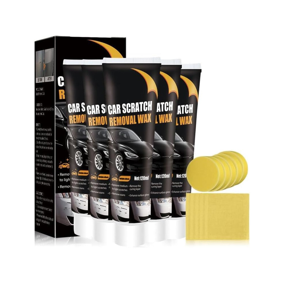 Car Scratch Remover Kit 5Pcs, Fast Scratch Wax For Deep Scratches, Glossy Paintsafe Polish Light 9092120175066