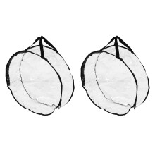 Heavy Duty PVC Wreath Storage Bag 2PCS Large Transparent Round Black Edge