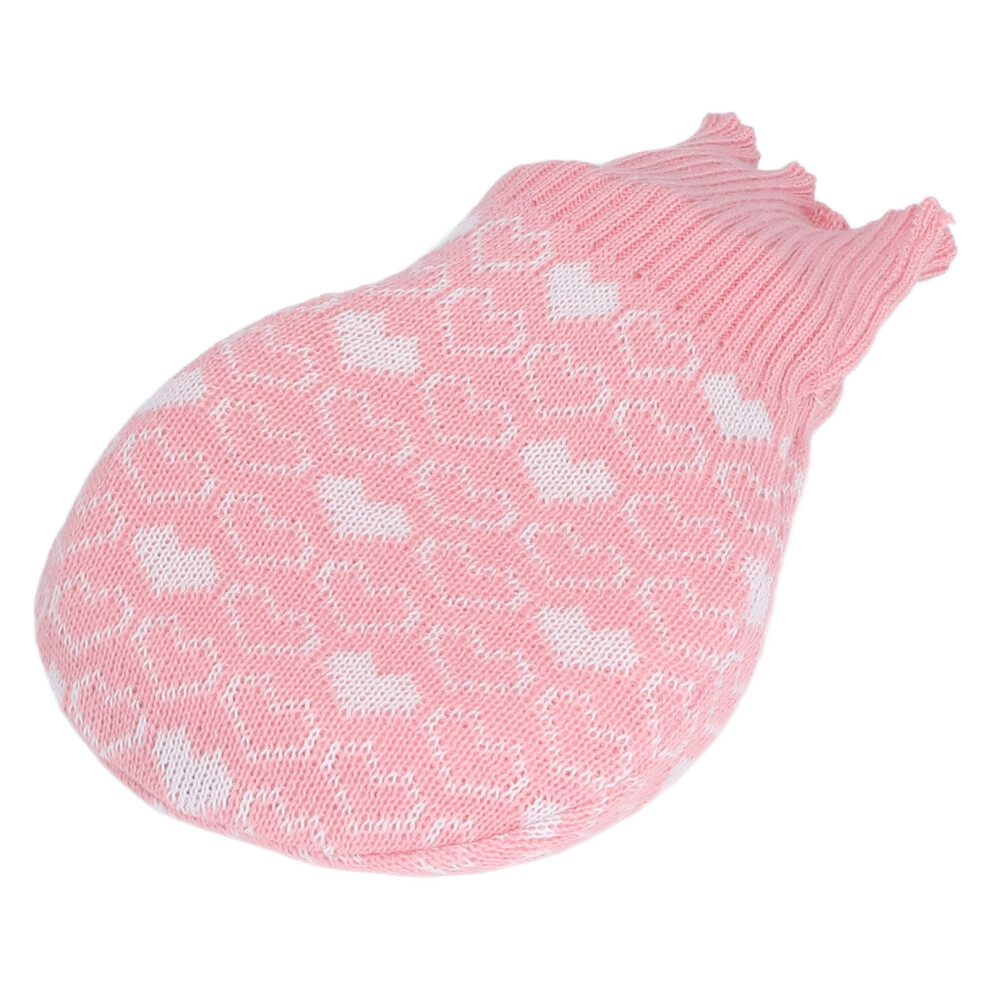 Pink 245Ml Silicone Hot Water Bottle With Knit Cover - Explosion Proof