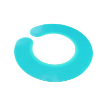 Waterproof Hairdressing Collar Soft Material Easy Clean Cyan Hair Salon Wrap