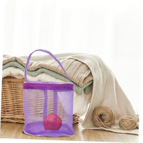 Yarn Storage Bag Set with Tangle Organizer for Knitting and Crochet Tools, Small Red 2