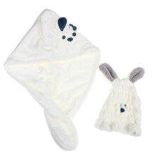 2pcs Microfiber Hair Towel for Long Hair, Quick Dry Hair Wrap with Cute Animal Ears, Super Absorbent
