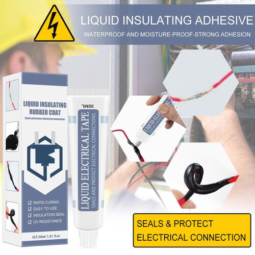 30ml Waterproof Liquid Insulating Glue - High Temp Sealant, White/Black 2