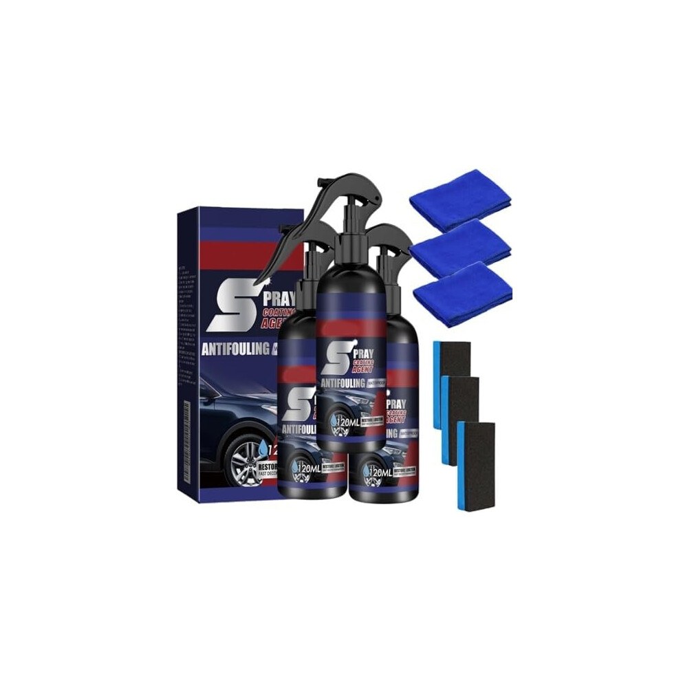 3 In 1 Ceramic Car Coating Spray, Nano Shine Protection For Scratch And Quick Gloss Restoration (3Pcs) 9330225970200
