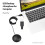 USB Desktop Condenser Microphone 360 Omnidirectional Black, 7cm 2