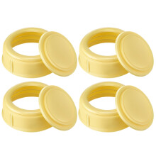 Compatible with Medela Nipple Collar Rings 4 Pack for 5oz 8oz Baby Bottles Leak Resistant Dishwasher Safe
