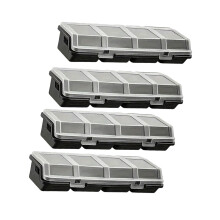 Screw Organizer Box 4Compartment with Lid Plastic Hardware Storage for Screws and Nails Black