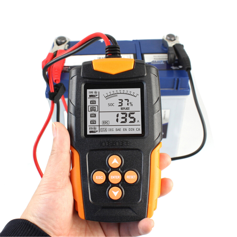 12V/24V Car Battery Tester Lcd Digital Analyzer, Compact, 8-30V 9371390518293