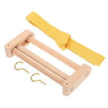 Wooden Weaving Loom with Yarn Holder for Knitting, Tangle Solid Wood Waist Loom for Beginners