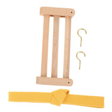 Wooden Yarn Holder for Knitting and Crochet with Secure Yarn Control and Smooth Grip